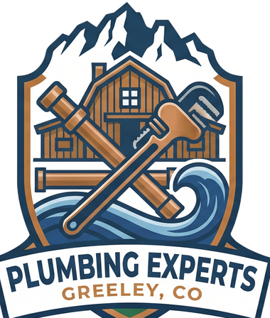 Greeley Plumbing Experts crest logo in the footer of the Greeley, Colorado home page